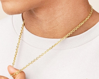 Gold Cable Chain Necklace - 2mm Premium Quality Chain - Unisex