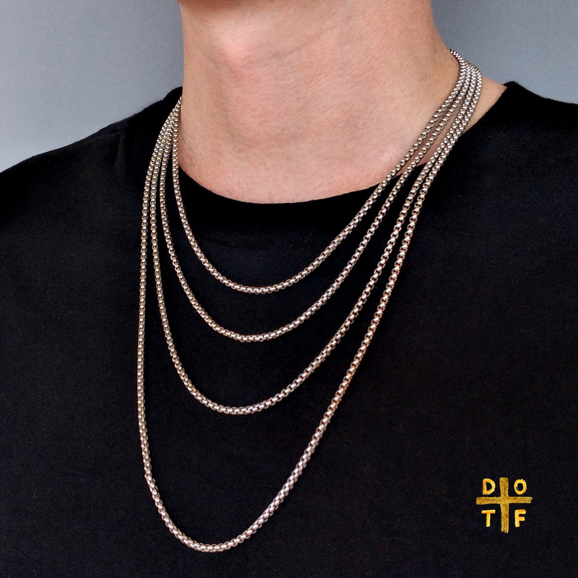 silver box chain 20 inch