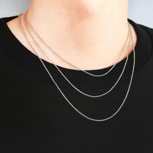 2mm Miami Chain - Silver Cuban Necklace - Thin Cuban Chain, Silver Curb Chain, Men&#39;s & Women&#39;s Chains, Unisex Design - Premium Quality