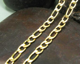 Gold Figaro Kette - 5 mm Figaro Halskette, Herren und Damen Figaro Ketten, Kettengliederkette, hypoallergen - Premium Qualität Halsketten