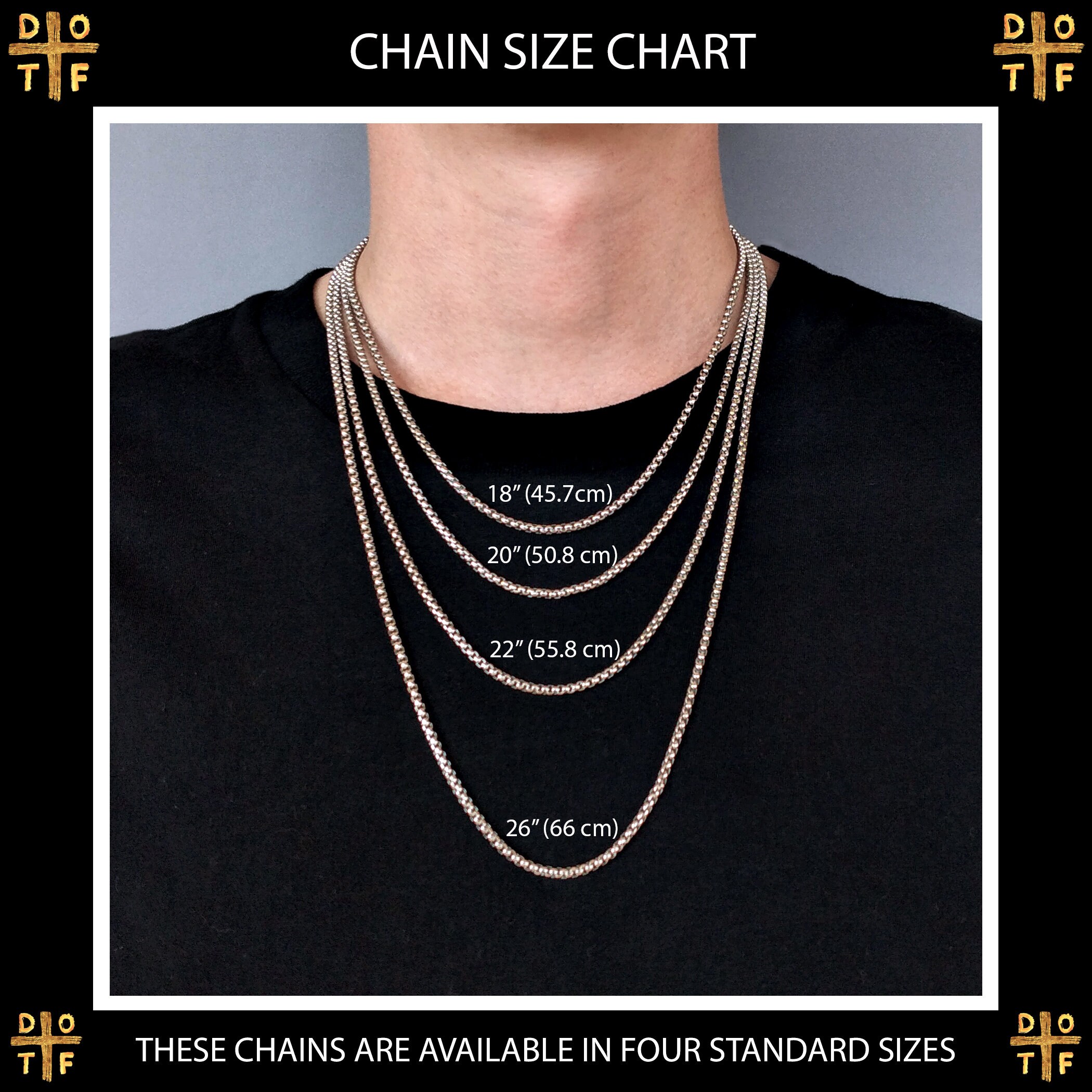 Box Chain Necklace Stainless Steel Chain Men's or Etsy