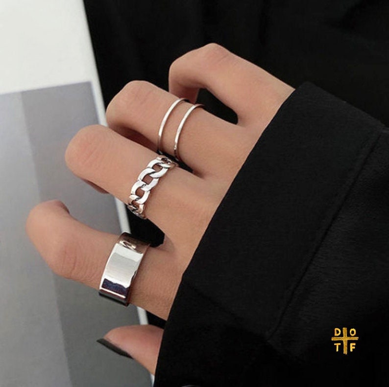 Men Stainless Steel Black Ring | ILLARIY Jewellery Rings