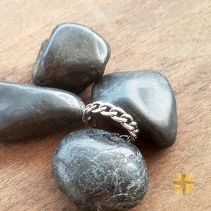 Cuban Ring Silver, Cuban Chain Ring for Men, Cuban Chain Ring for Women, Adjustable Rings, Curb Chain Ring, Unisex Rings - Unisex Jewelry
