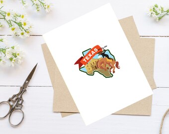 Texas Card | Alamo Texas Rodeo Card | Texas Pride | PRINTABLE Digital Download | Cute Blank Card | Go To Texas