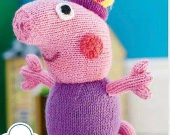 0163 Knitting Prince George Peppa Pig Toy 24cm high DK - Vintage Pattern PDF Instant Download
