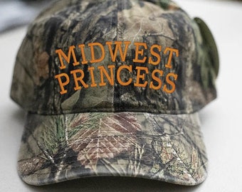 Midwest Princess-Mossy Oak Camo-Vintage-Trucker-Dad Hat-Unstructured