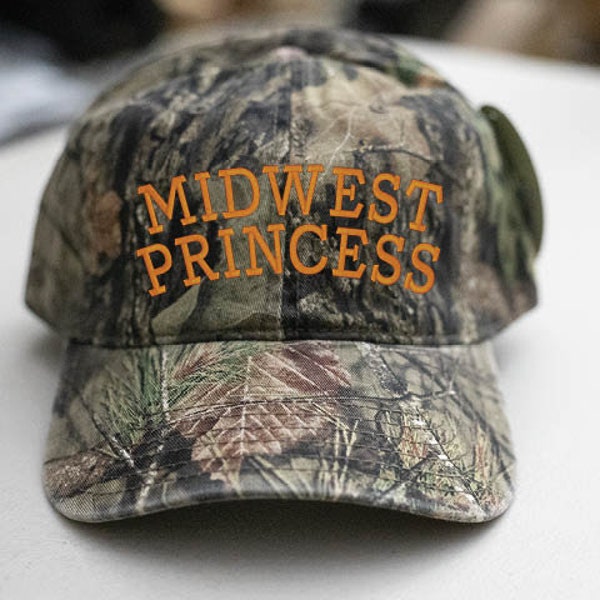 Midwest Princess-Mossy Oak Camo-Vintage-Trucker-Dad Hat-Unstructured