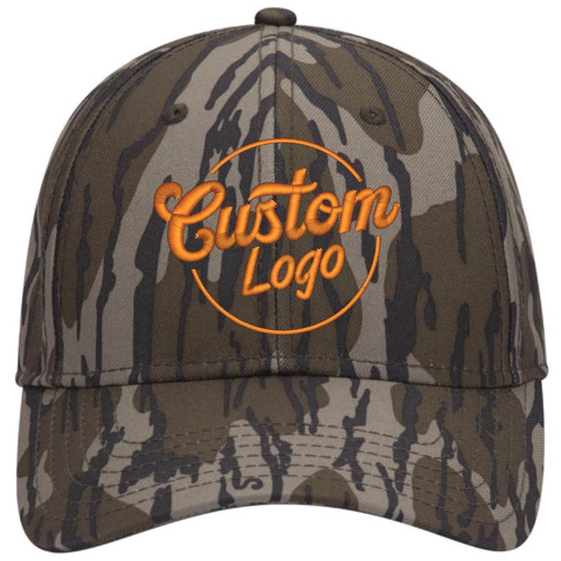 Custom Embroidered Logo Hats-Mossy-Oak-Camo-Bottomland-Custom Logo image 2