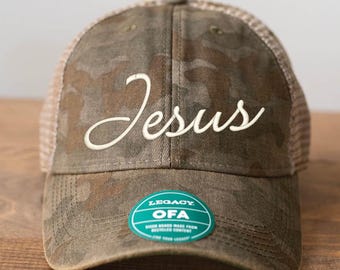 Casquette non structurée à dos en filet camouflage Java Jesus Legacy