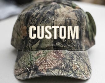 Embroidered Saying Camo Cap