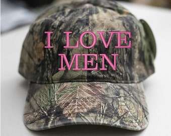 AMO A LOS HOMBRES - Gorra de camionero vintage con estampado de camuflaje de roble musgoso - Sin estructura