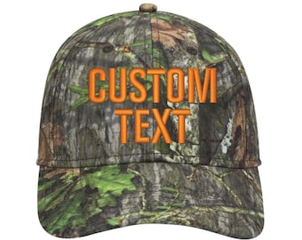 Chapeaux brodés personnalisés_camionneur camouflage_Vert mossy structuré en feuilles