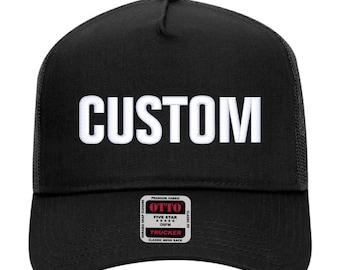 Casquette trucker personnalisée avec texte brodé, 5 panneaux pour jeune adulte