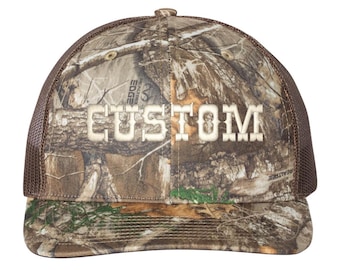 Casquette brodée personnalisée - Richardson 112P RealTree Edge camionneur en maille marron