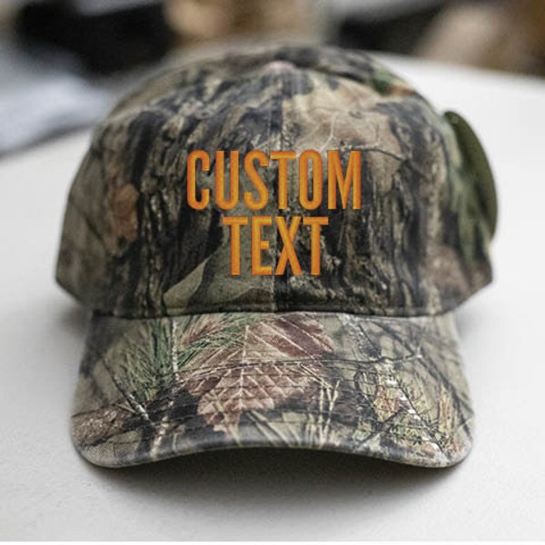 Custom Embroidered Hat-Mossy-Oak2-Camo Hat-Unstructured