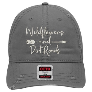 Wildflowers and Dirt Roads Embroidered Hat-Outdoor Girls-Jeep-Country-Gardening