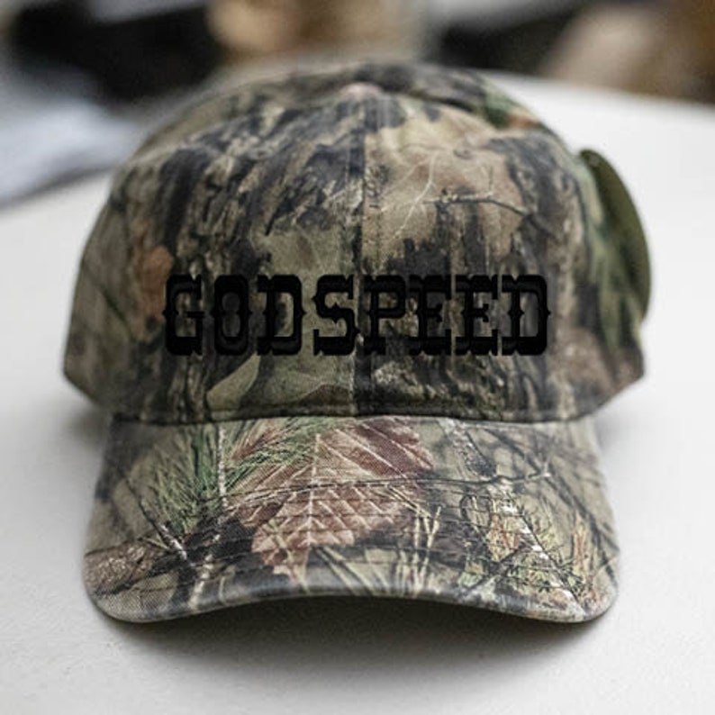 GODSPEED-Mossy Oak Camo-Vintage-Trucker-Pappahatt-Ostrukturerad Svart