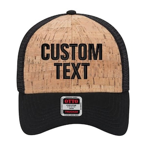 Custom Embroidered Text Hat-Cork Front-Mesh Back-Snapback-Structured