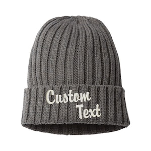 Custom Embroidered Beanie-Black-Gray-Green-Blue-Name
