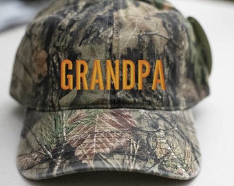 Custom Embroidered Hat-Mossy-Oak-Camo Hat-Grandpa-Papa-Unstructured