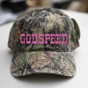 GODSPEED-Mossy Oak Camo-Vintage-Trucker-Pappahatt-Ostrukturerad Rosa