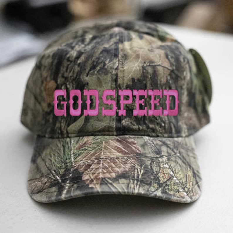 GODSPEED-Mossy Oak Camo-Vintage-Trucker-Pappahatt-Ostrukturerad Rosa