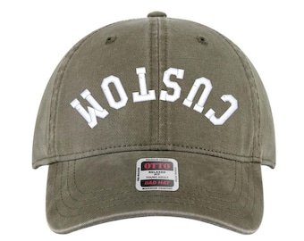 Casquettes de baseball pour jeunes adultes, texte personnalisé à l'envers