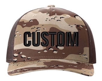 Camionneur en maille marron camouflage désert 112PFP Richardson - Casquette brodée personnalisée