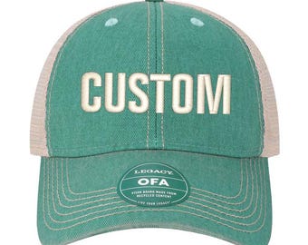 Legacy-Aqua-Khaki-Soft Mesh-Custom Embroidery