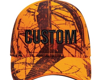 Anpassade broderade logokepsar - Mossy-Oak-Camo-NEON