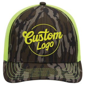 Custom Embroidered Logo Hats-Mossy-Oak-Camo-Bottomland-Custom Logo image 3