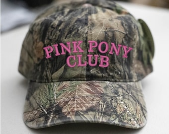 Pink Pony Club-Mossy Oak Camo-Vintage-Trucker-Cappello da papà-Destrutturato