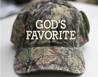 God's Favorite Embroidered Hat-mossy-oak2-camo Hat