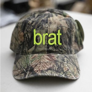 brat-limoengroen-bemost eiken camouflage-vintage-dad hat-ongestructureerd