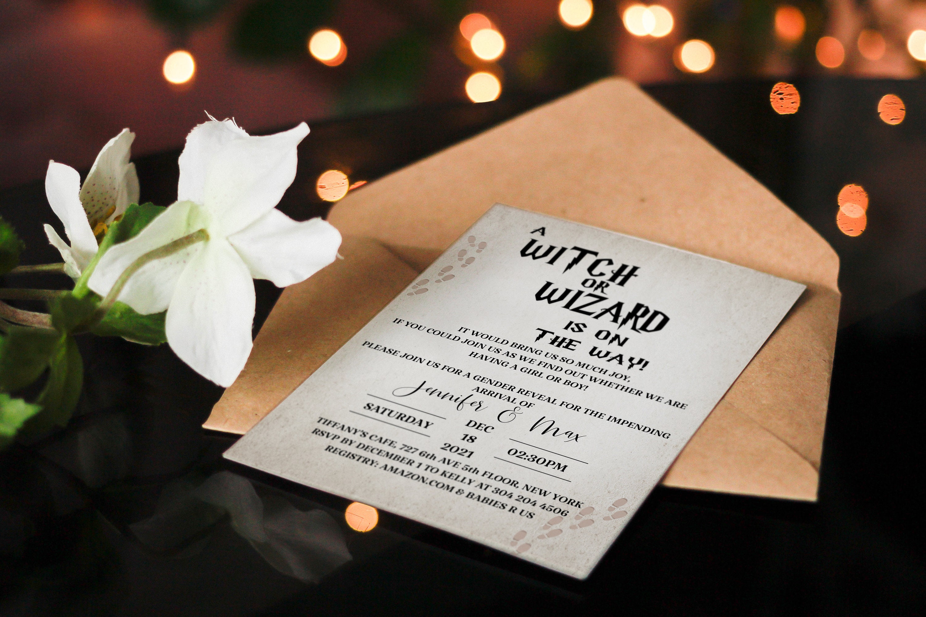 Harry Potter Theme Gender Reveal Invitation Welcome Little | Etsy