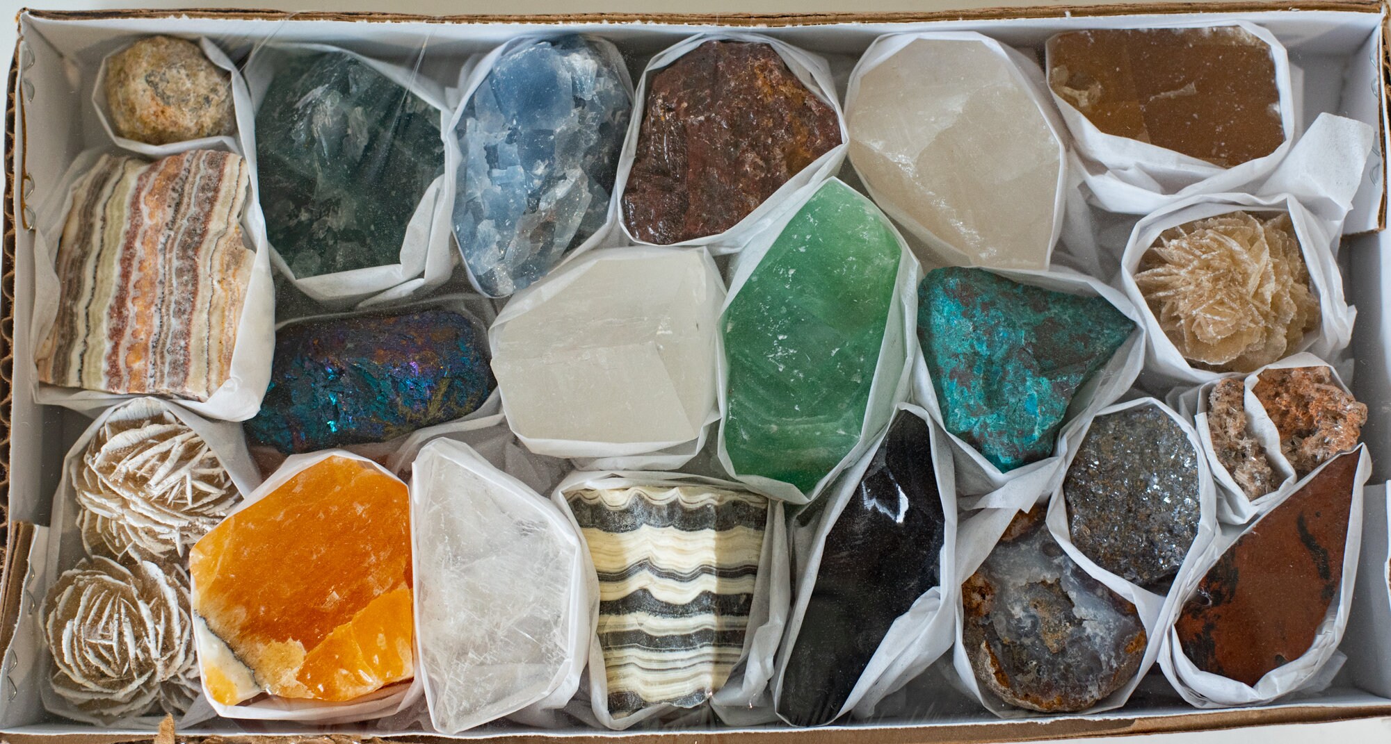 Mixed Crystal Collection Large Natural Mexican Minerals Bulk Etsy