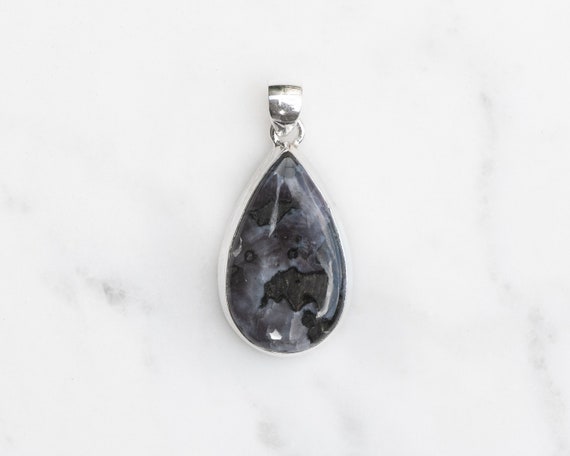 Gabbro Indigo Gemstone Pendant, Genuine Mystic Mer