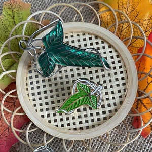 Leaf Brooch Green | Mini Green Leaf Pins Vintage Gift Accessory | Combo Set Green Leaf Pin