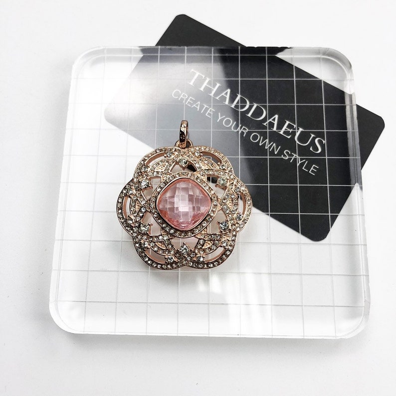 Rose Gold Flower Ornament Pendant Fashion Jewelry Romantic Etsy