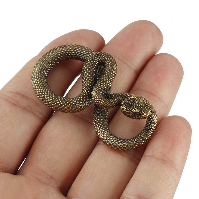 Brass Snake Key Ring Copper Snake Key chain Outdoor Tool Etsy