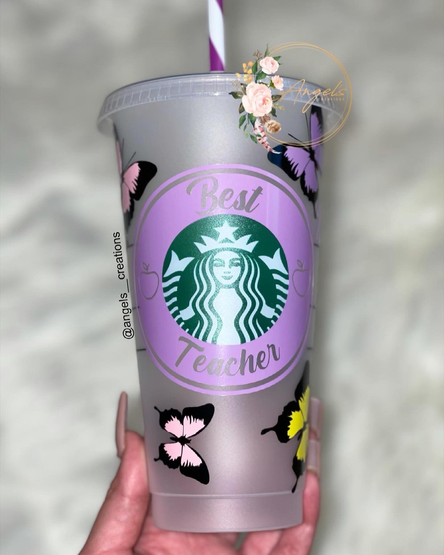 Best Teacher Starbucks Cold Cup - Etsy
