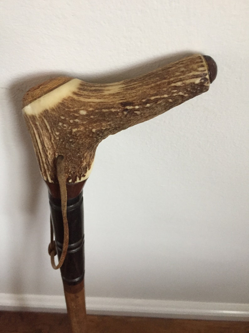 Lovely Sturdy Antler/bone Handled Walking Stick Measuring 93 Etsy UK