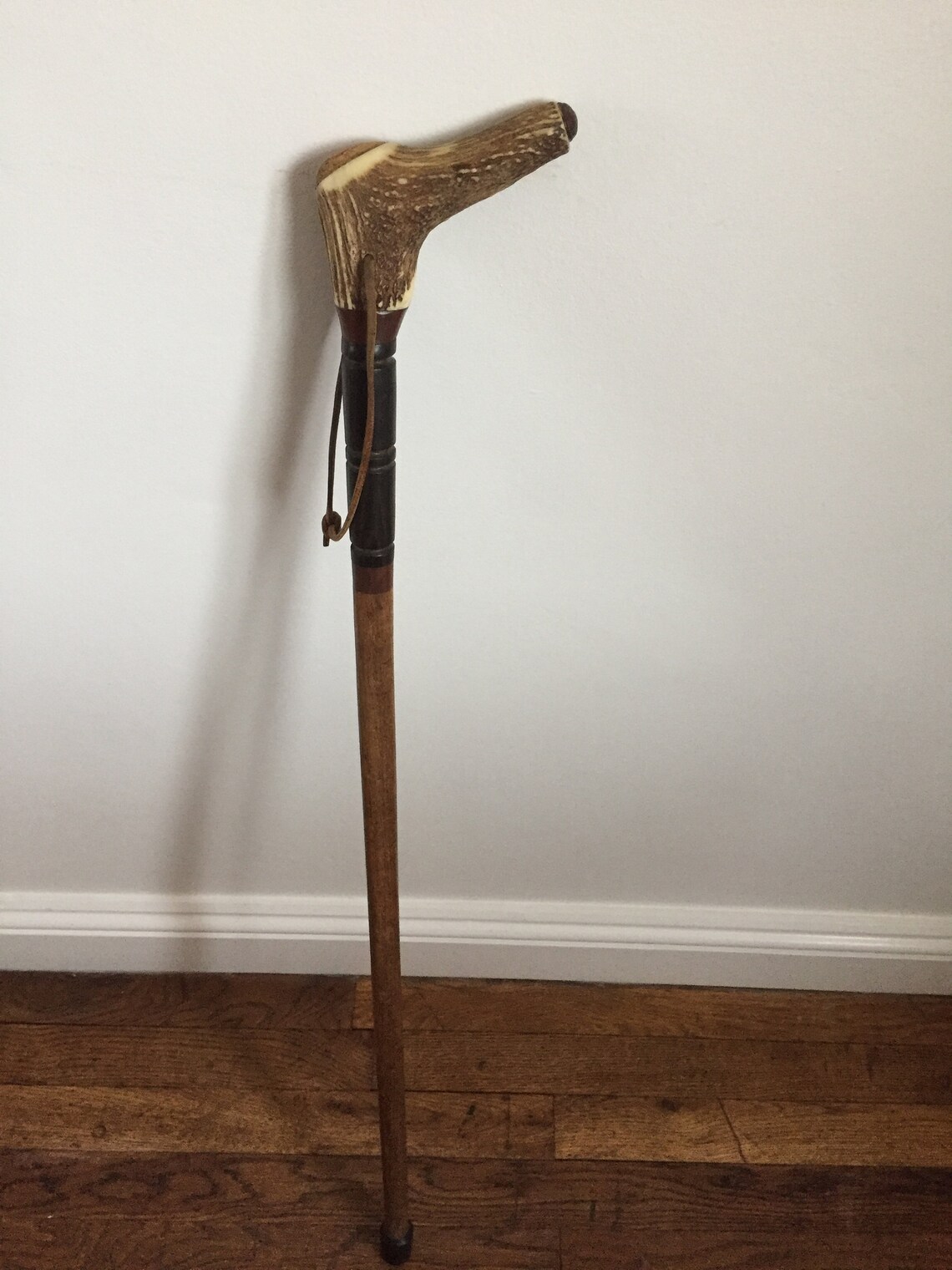 Lovely Sturdy Antler/bone Handled Walking Stick Measuring 93 Etsy UK