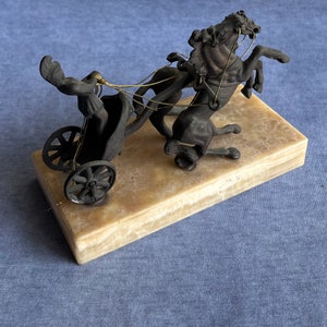 Antimony RICORDO DI ROMA römischer Gladiator Krieger im Streitwagen