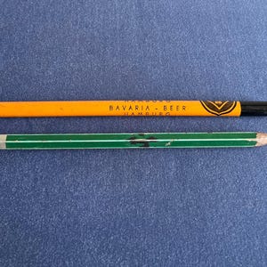 Vintage Advertising Pencils: Hamburg Beer & Othello Swan Bavaria, Set of 2
