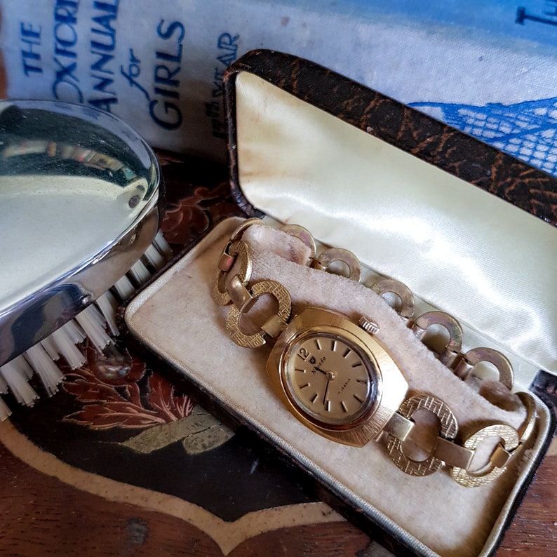 Nivada Watch Nivada Ladies Watch, Vintage 1970s, Gold Plated Watch