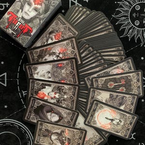 Tarot Deck Cartes de Tarot Future Telling Divination Oracle Tarot Coffret Cadeau Artisanat Lin Carton