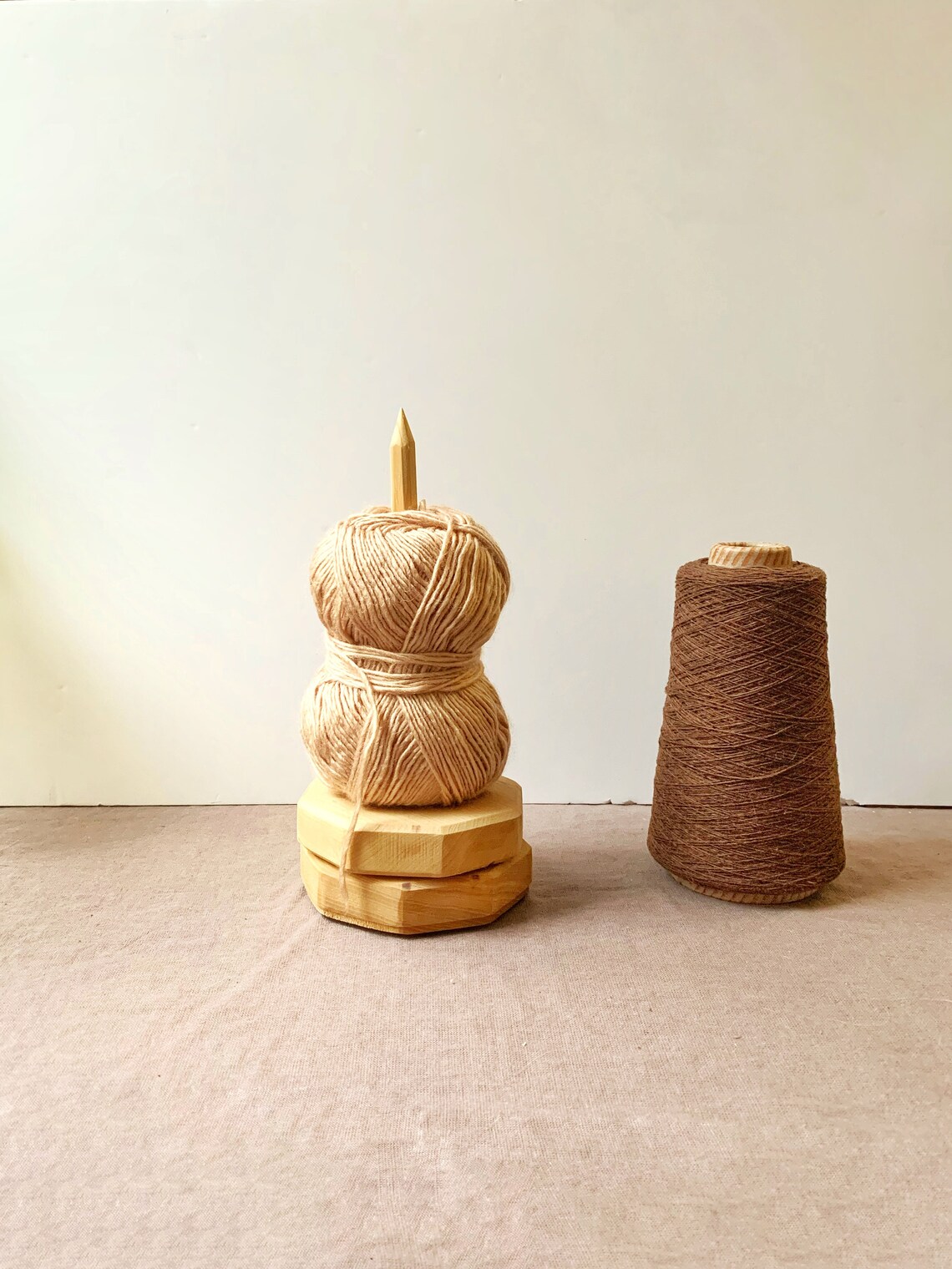 Natural Wooden Yarn Butler. Linden Wood Yarn Holder. Wide Wool Etsy