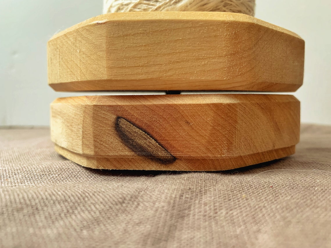 Natural Wooden Yarn Butler. Linden Wood Yarn Holder. Wide Wool Etsy