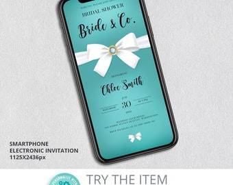 bridal Shower sms Invitation c1 electronic invitation bridal shower Invite Digital Bridal Shower Editable Digital Text SMS Bride /& Co